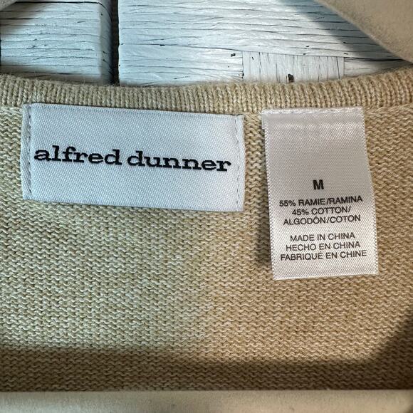 Alfred Dunner women’s cardigan zip front cream 90s knit embroidered cozy core  - Picture 4 of 9